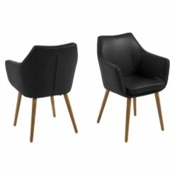 Nora Spisebordsstol, Sort/læder