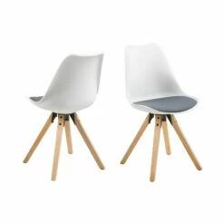 Dima Spisebordsstol, Hvid/Mørkgrå