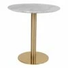 Bolzano Spisebord Ø70, Marmor Look/messing -møbel butik 2201140