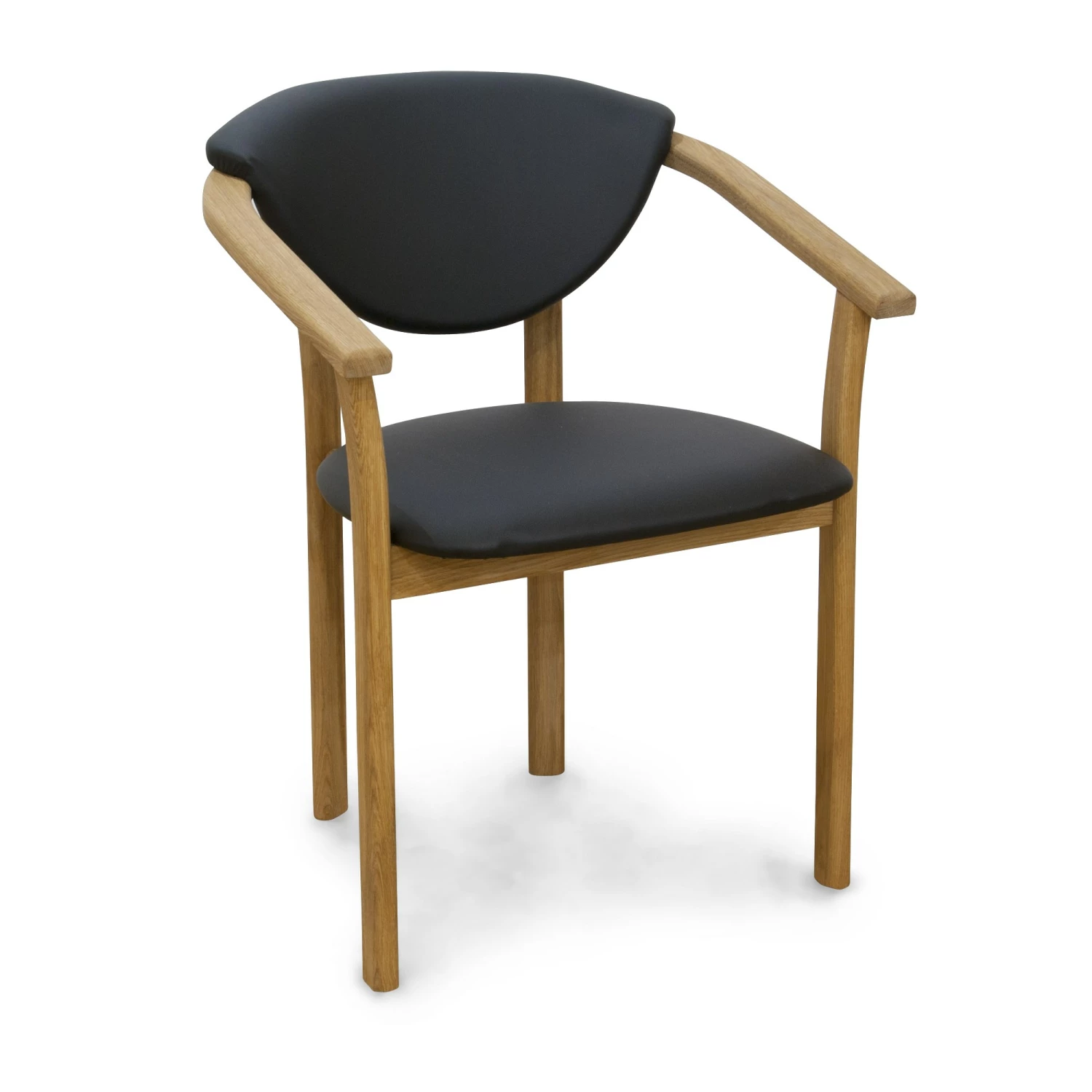 Derby Spisesbordsstol, Olieret Eg M. Sort Sæde 3 Derby Spisesbordsstol, Olieret Eg M. Sort Sæde