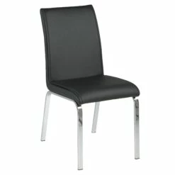 Aura Spisesbordsstol, Sort M. Krom Stel