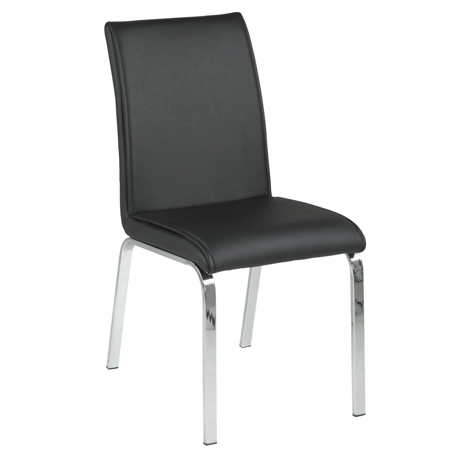 Aura Spisesbordsstol, Sort M. Krom Stel 3 Aura Spisesbordsstol, Sort M. Krom Stel