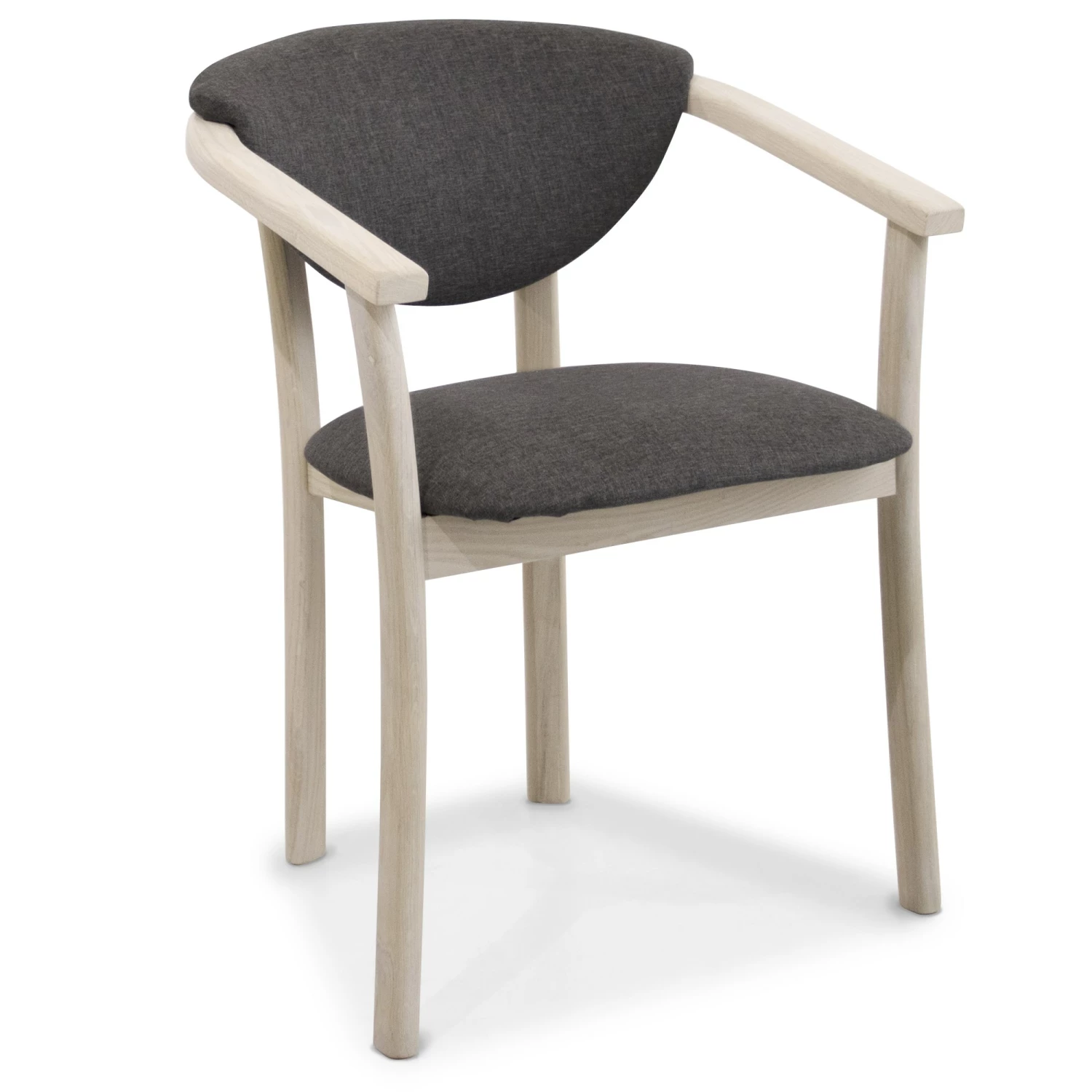 Derby Spisesbordsstol, Hvidolieret Eg M. Antracitfarvet Sæde 3 Derby Spisesbordsstol, Hvidolieret Eg M. Antracitfarvet Sæde