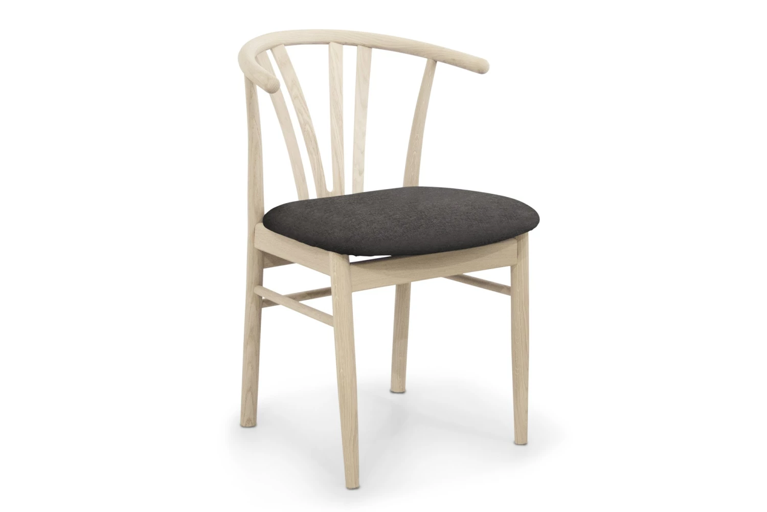 Devon Spisebordsstol, Ubehandlet Bøg M. Antracitfarvet Sæde 3 Devon Spisebordsstol, Ubehandlet Bøg M. Antracitfarvet Sæde