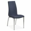 Alina Spisebordsstol, Mørkeblå M. Krom Stel 2 Alina Spisebordsstol, Mørkeblå M. Krom Stel -møbel butik 26673