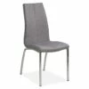 Alina Spisebordsstol, Lysegrå M. Krom Stel 2 Alina Spisebordsstol, Lysegrå M. Krom Stel -møbel butik 26674
