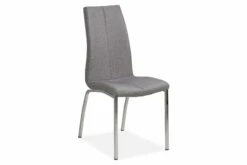 Alina Spisebordsstol, Lysegrå M. Krom Stel