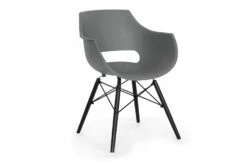 Luno Spisesbordsstol, Grå M. Sortlakeret Bøgeben