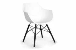 Luno Spisesbordsstol, Hvid M. Sortlakeret Bøgeben