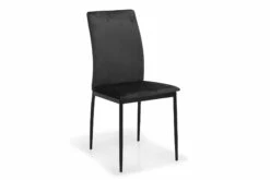 Dixon Spisesbordsstol, Sort Velour M. Sorte Metalben