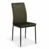 Dixon Spisesbordsstol, Olivengrøn Velour M. Sorte Metalben 2 Dixon Spisesbordsstol, Olivengrøn Velour M. Sorte Metalben -møbel butik 27655