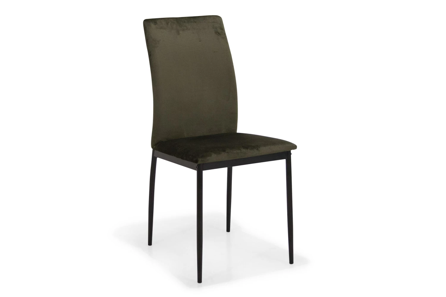 Dixon Spisesbordsstol, Olivengrøn Velour M. Sorte Metalben 3 Dixon Spisesbordsstol, Olivengrøn Velour M. Sorte Metalben