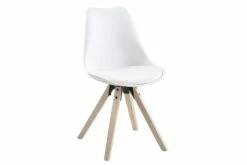 Enna Spisesbordsstol, Hvid M. Hvidolieret Egetræsben