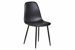 Torino Spisesbordsstol, Sort M. Sorte Metalben