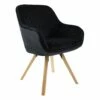 Zenia Spisesbordsstol, Sort Velour Og Træben -møbel butik 28725