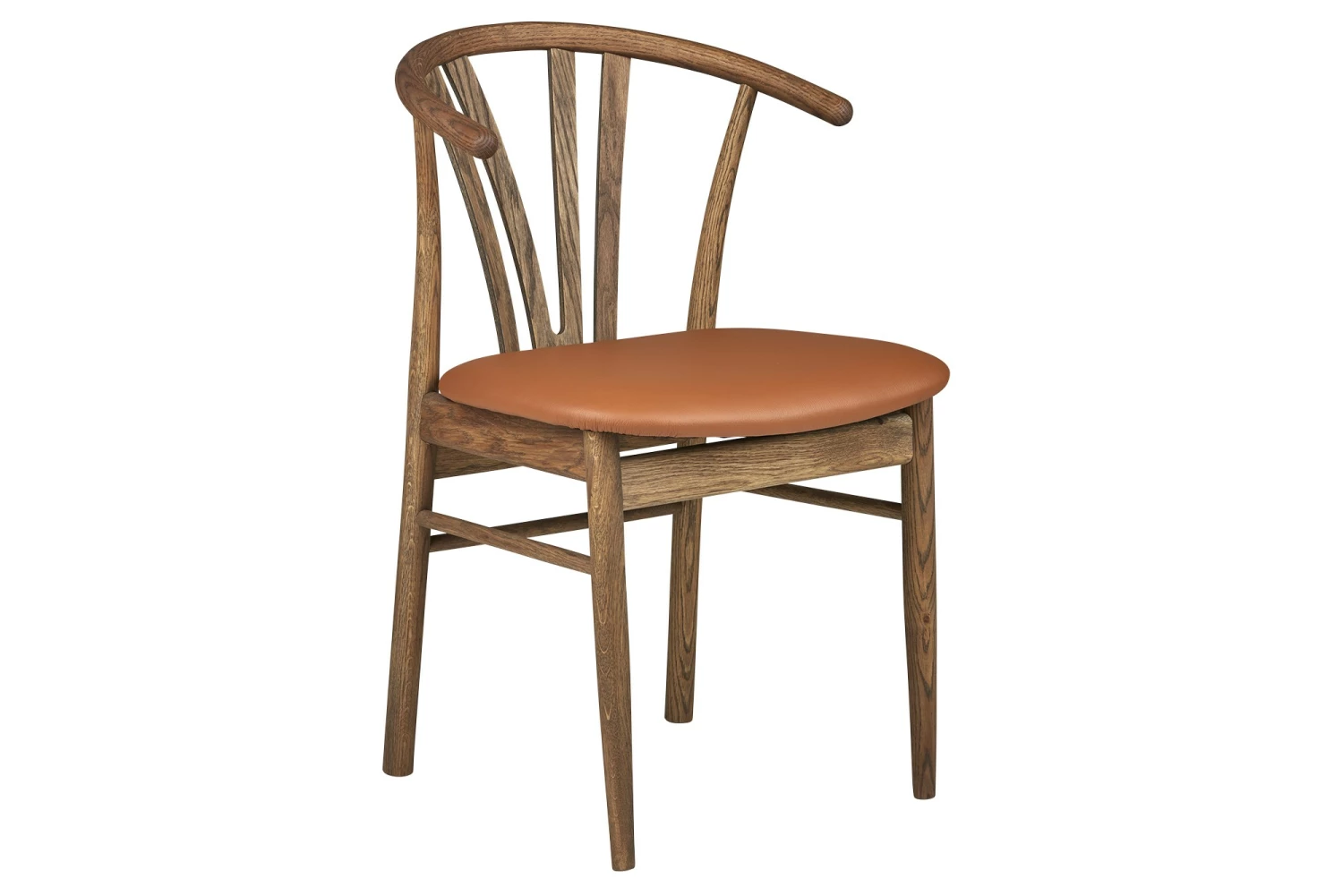 Devon Spisesbordsstol, Smoked Egetræ M. Cognacfarvet Lædersæde 3 Devon Spisesbordsstol, Smoked Egetræ M. Cognacfarvet Lædersæde