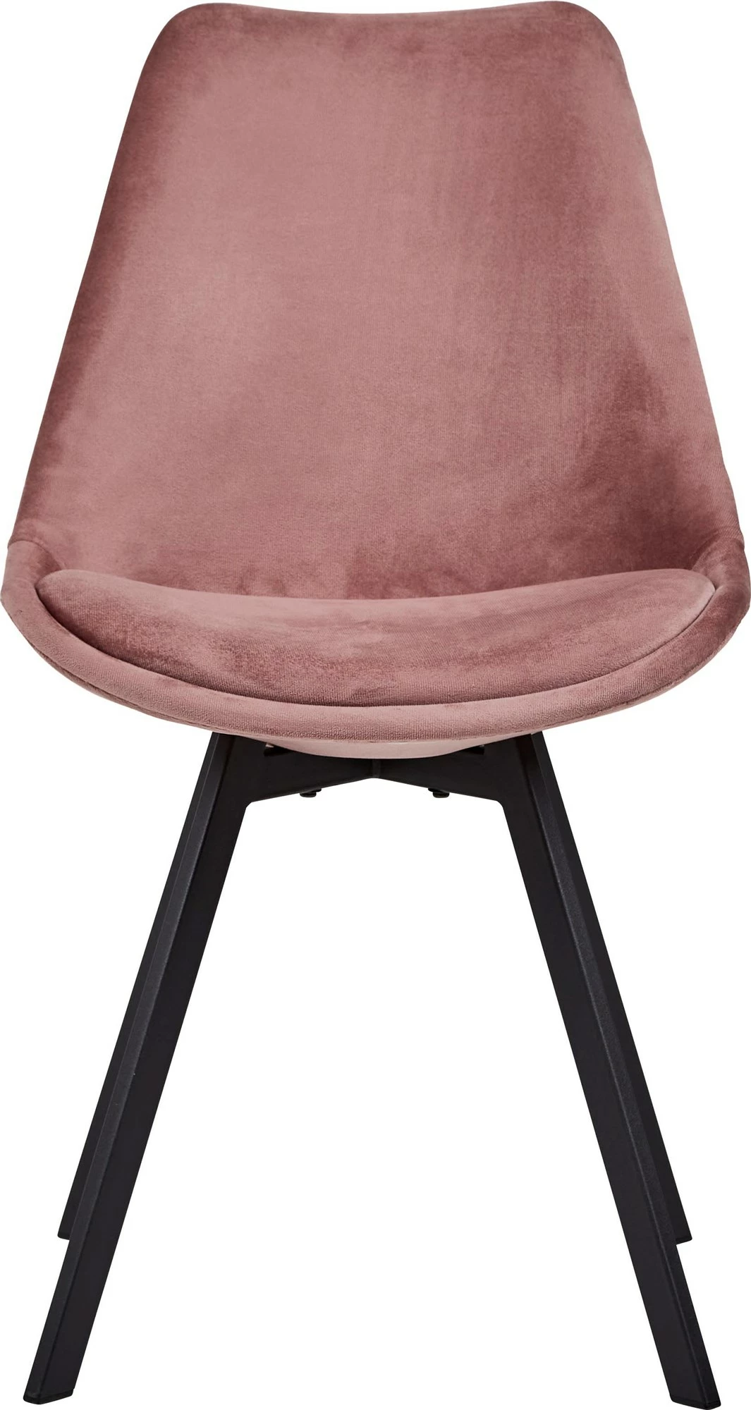 Harper Spisesbordsstol, Støvet Rosa Velour M. Sorte Ben 3 Harper Spisesbordsstol, Støvet Rosa Velour M. Sorte Ben