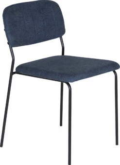 Ally Spisesbordsstol, Blå M. Sorte Metalben