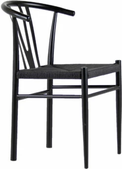 Flow Spisesbordsstol, Sort Flet M. Metalstel