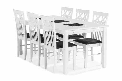 Jasmin Spisebordssæt M. 6 Rebecka Spisebordsstole 5 Jasmin Spisebordssæt M. 6 Rebecka Spisebordsstole -møbel butik 9000120717