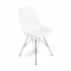 Shell Spisebordsstol, Hvid/krom -møbel butik 90001209084