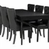 Erin Spisebordssæt M. 6 Bergviken Stole, Sort -møbel butik 90001387969