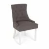 Viktoria Spisebordsstol, Grå M. Hvid Stel 2 Viktoria Spisebordsstol, Grå M. Hvid Stel -møbel butik 9000520110