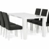 Cibus Spisebordssæt M. 6 Viktor Stole (Sort Pu), Hvid 2 Cibus Spisebordssæt M. 6 Viktor Stole (Sort Pu), Hvid -møbel butik 9000525580