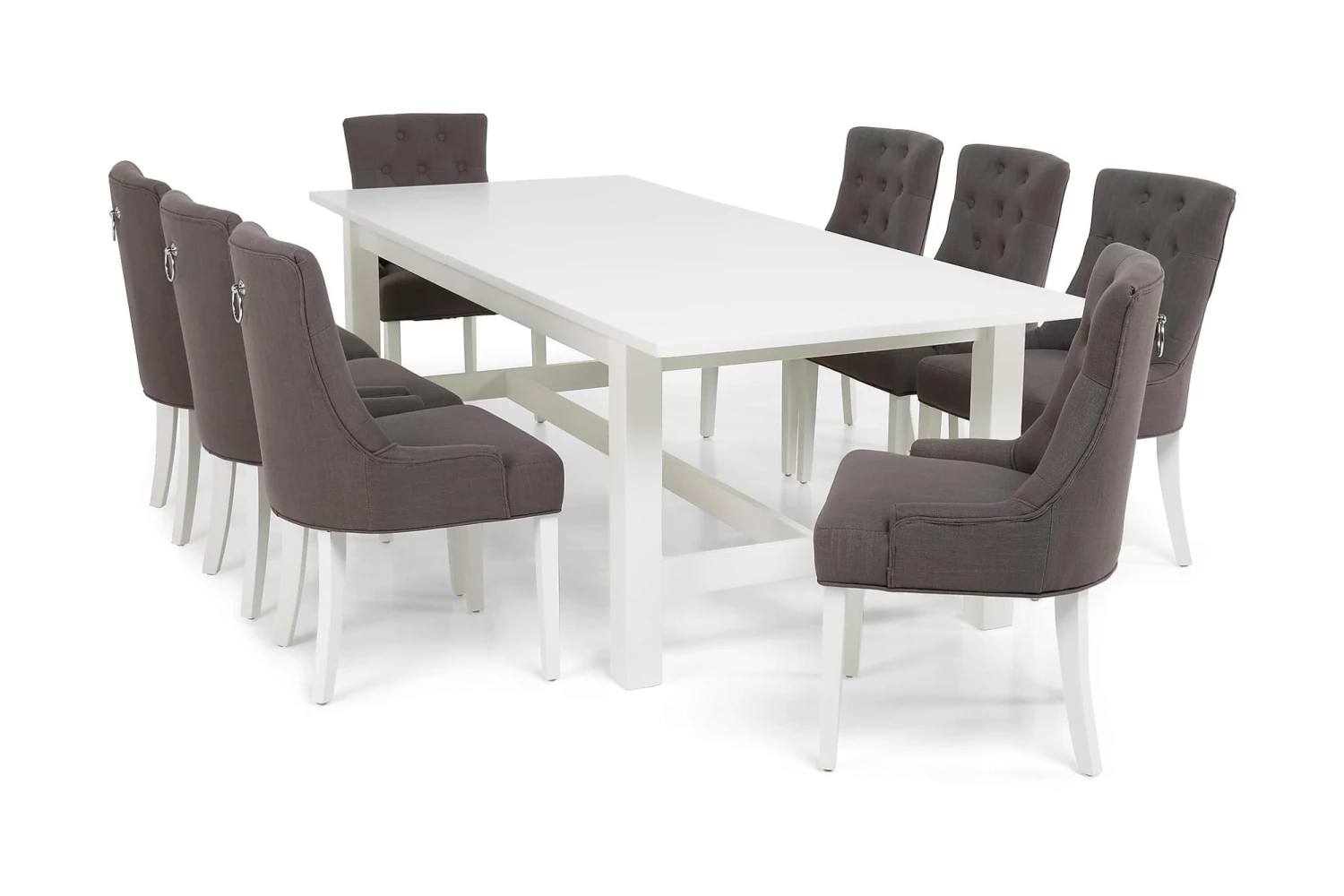 Altea Spisebordssæt M. 6 Viktoria Stole (Grå), Hvid 3 Altea Spisebordssæt M. 6 Viktoria Stole (Grå), Hvid