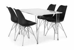 Kronblom Spisebordssæt M. 4 Shell Spisebordsstole