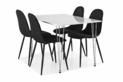 Kronblom Spisebordssæt M. 4 Nibe Spisebordsstole