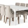 Hampton Spisebordssæt M. 6 Viktoria Stole (Beige), Hvid -møbel butik 9000663438