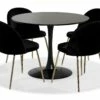 Caitly Spisebordssæt M. 4 Felipe Stole, Sort 2 Caitly Spisebordssæt M. 4 Felipe Stole, Sort -møbel butik 9000687994