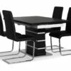 Macahan Spisebordssæt M. 4 Cibus Stole, Sort -møbel butik 9000688061