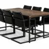 Wilmer Spisebordssæt M. 6 House Stole Spisebordsstole (Sort Pu), Rustik Elm M. Sort Stel -møbel butik 9000694420