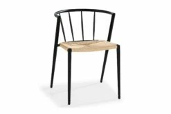Winston Spisebordsstol, Sort/naturrattan