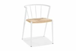 Winston Spisebordsstol, Hvid M. Naturfarvet Flet