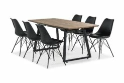 Marcelen Spisebordssæt M. 6 Shell Spisebordsstole