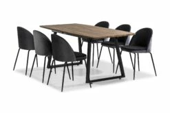 Marcelen Spisebordssæt M. Udtræk Og 6 Felipe Spisebordsstole