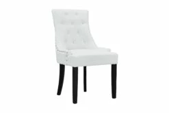 Tuva Spisebordsstol, Hvid Kunstlæder M. Sort Stel