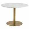Corby Hvidt Spisebord, Marmor Ø105 1 Corby Hvidt Spisebord, Marmor Ø105 -møbel butik corby rundt marmor spisebord